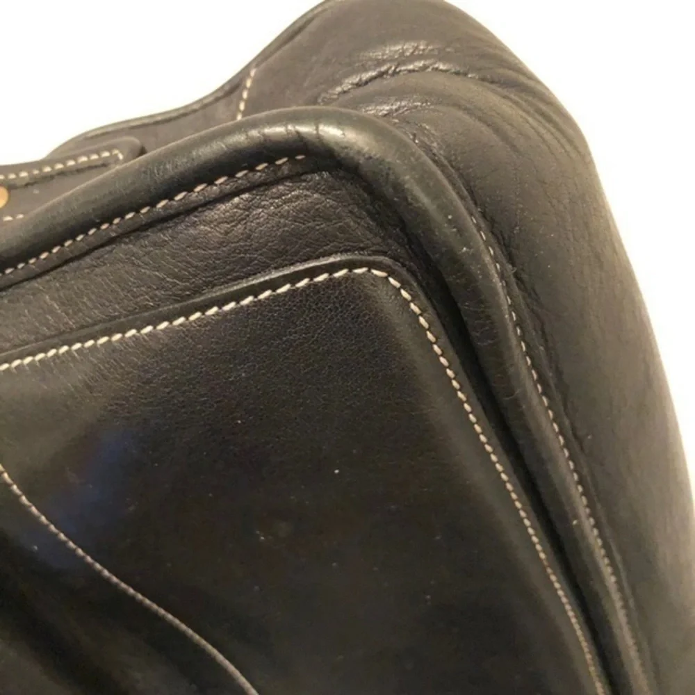 Coach ultra rare vintage Y2K mini black leather soho flap bag 9127